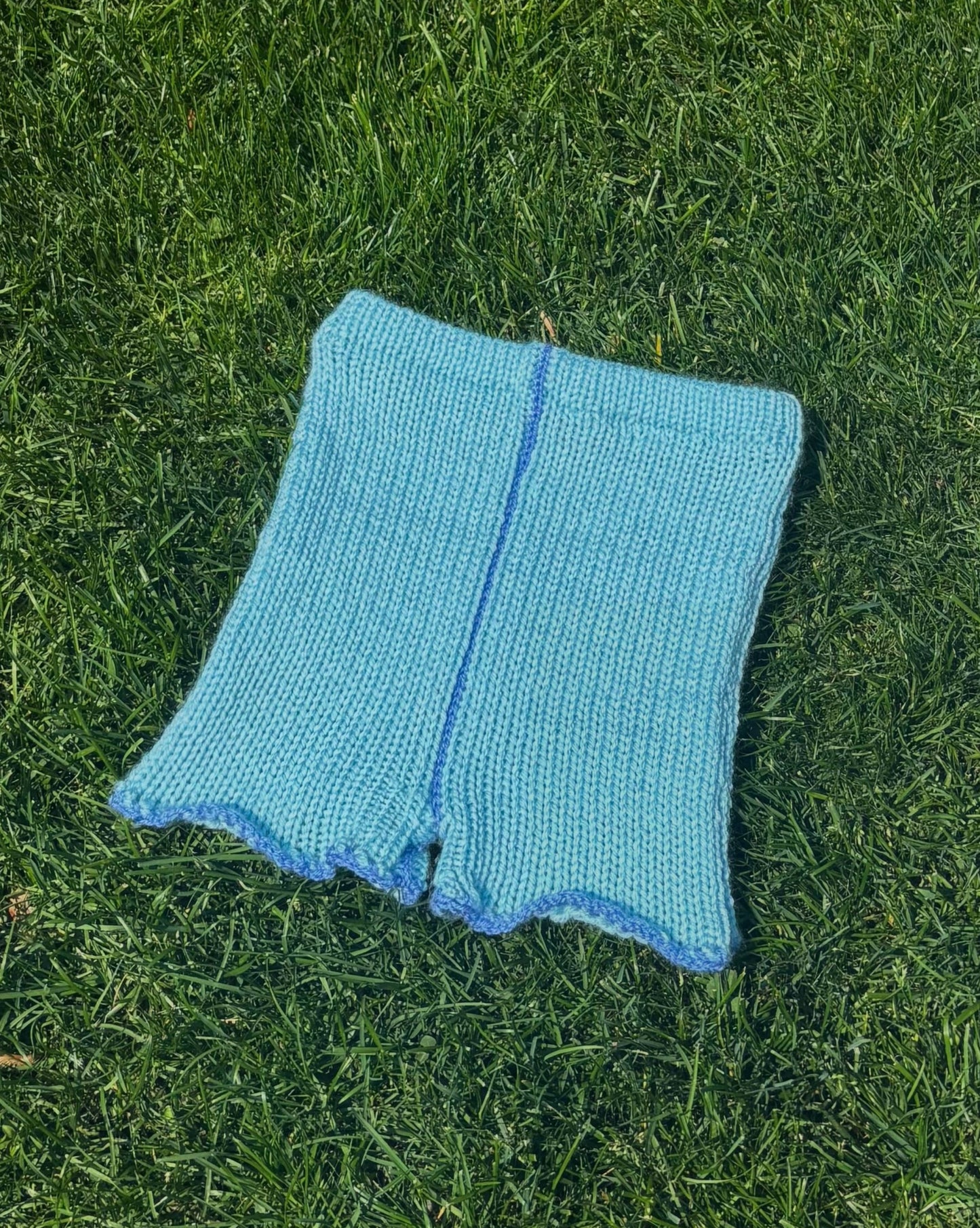 contrast stitch mini shorts