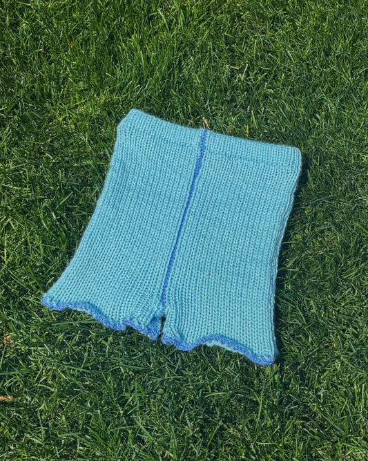 contrast stitch mini shorts