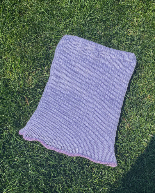 contrast stitch mini skirt