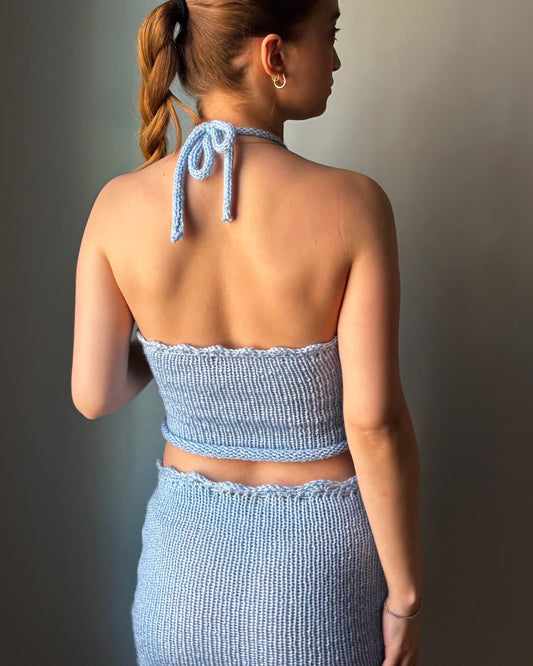 scallop halter top
