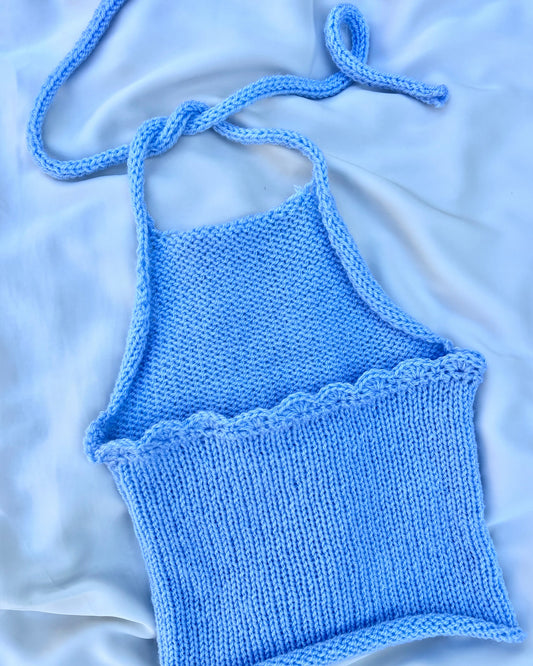scallop halter top